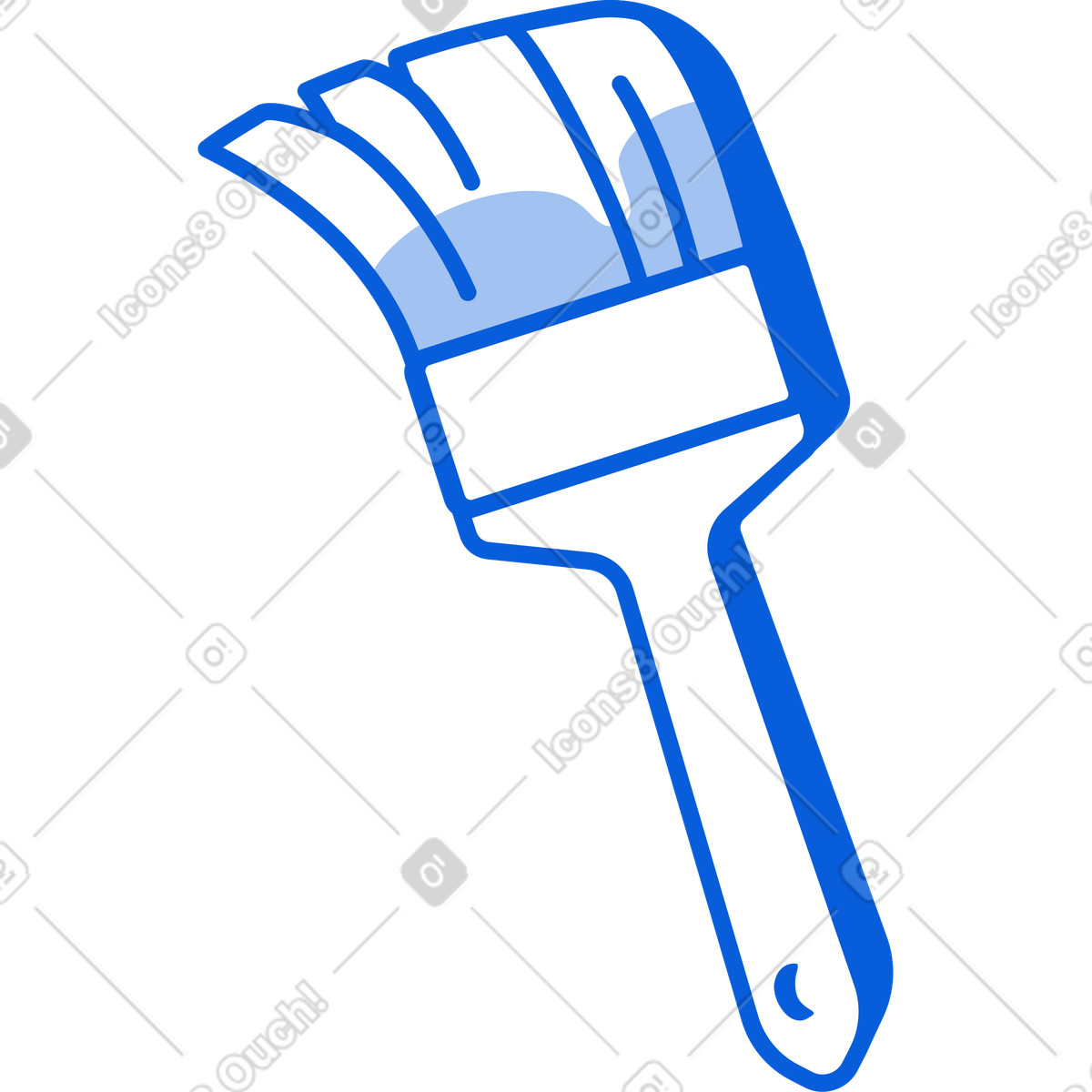 Ilustración Cepillo en estilo Handy Line a descargar en PNG y SVG