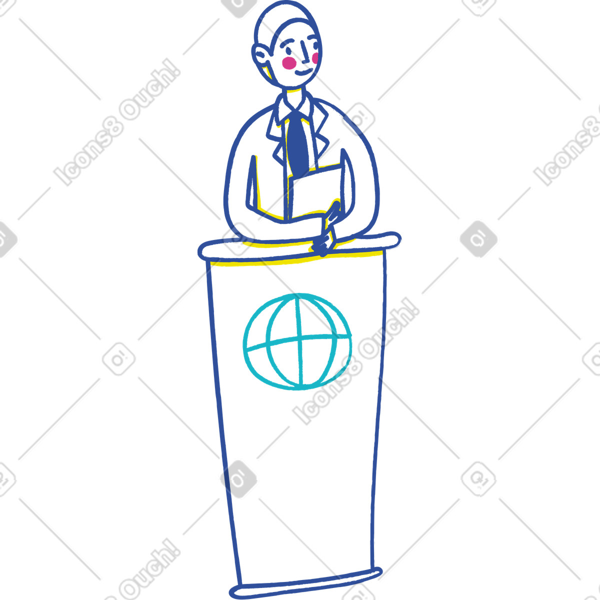 Politico illustrazione in stile Lime scarica in PNG, SVG