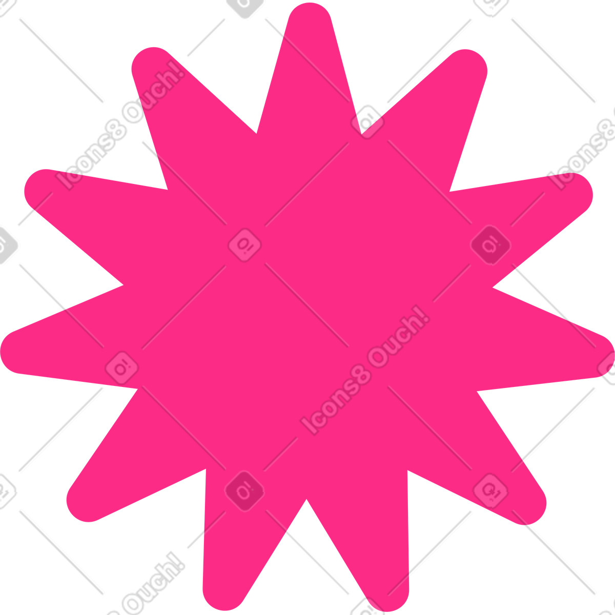 Illustration Étoile rose dans le style Knotty à télécharger aux formats PNG, SVG