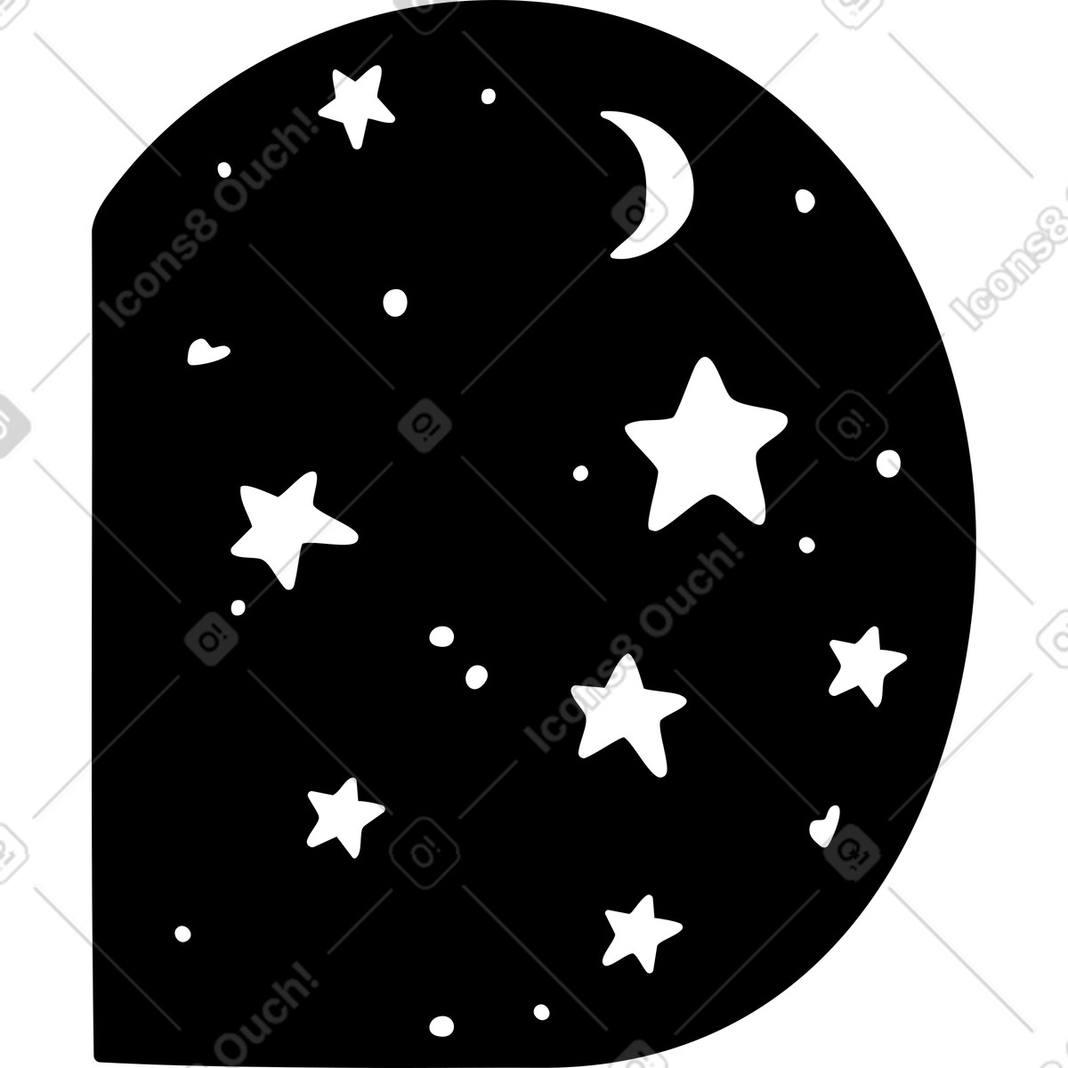 Sky illustration in Journal style download in PNG, SVG