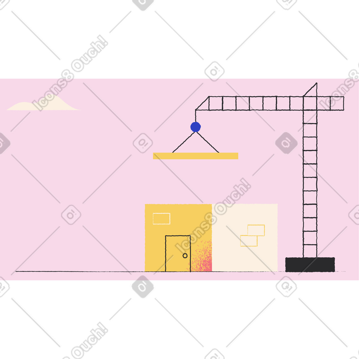 Illustration Fond de construction dans le style Pablo à télécharger aux formats PNG, SVG