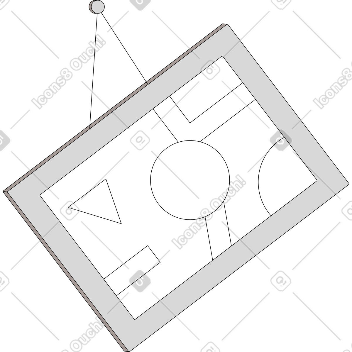 Malerei-Illustration im Sitcom-Stil als Download in PNG, SVG