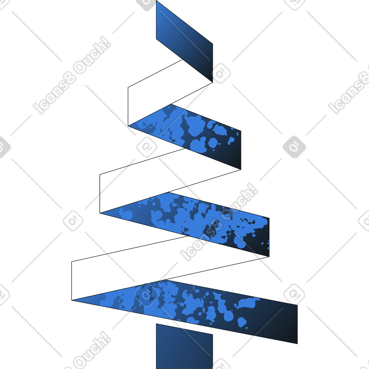Abstract christmas tree illustration in Midnight style download in PNG, SVG