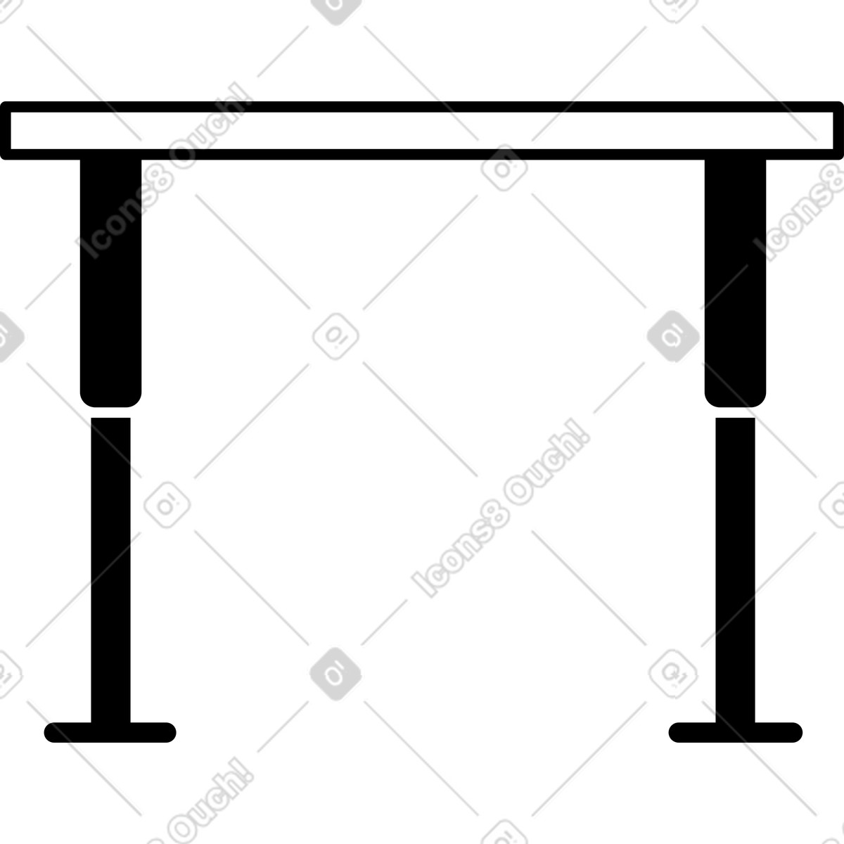 Illustration Table avec pieds noirs dans le style Transistor à télécharger aux formats PNG, SVG