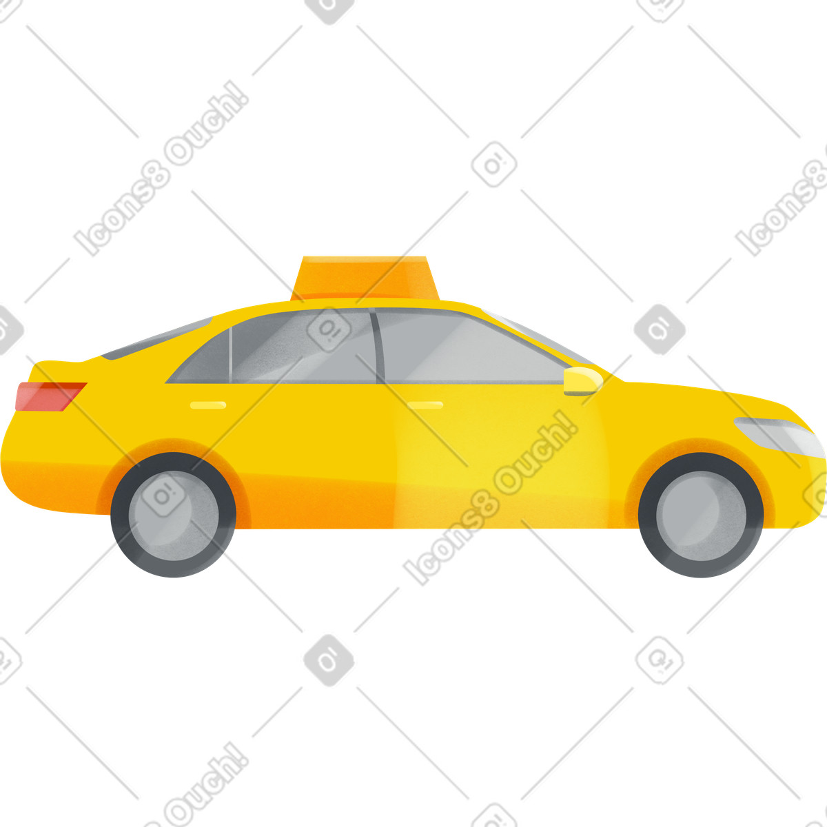 Иллюстрация Yellow taxi в стиле Shine — скачать в форматах PNG, SVG