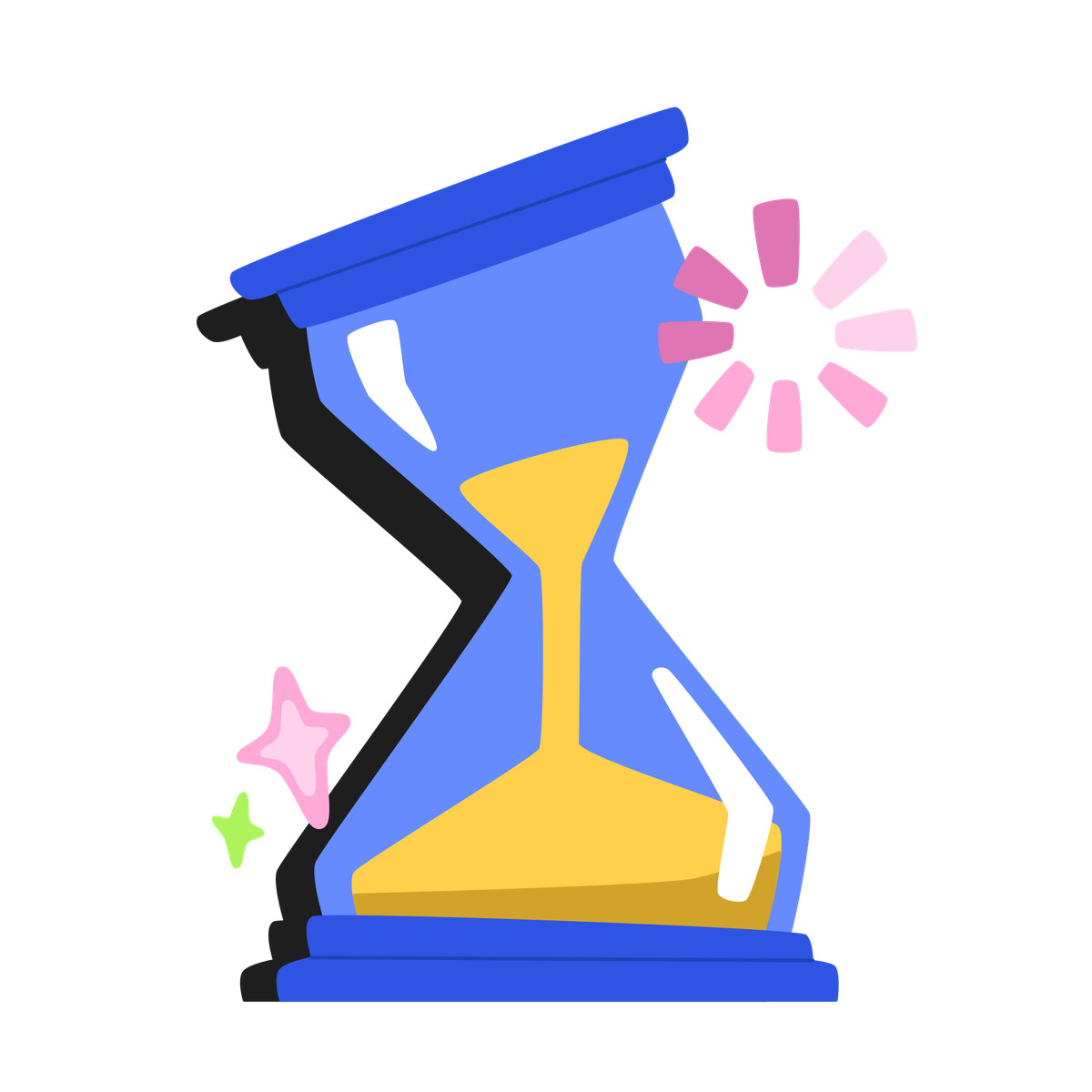 Ilustración animada Hourglass and loading icon en estilo Bouncy a descargar en GIF, Lottie (JSON), AE