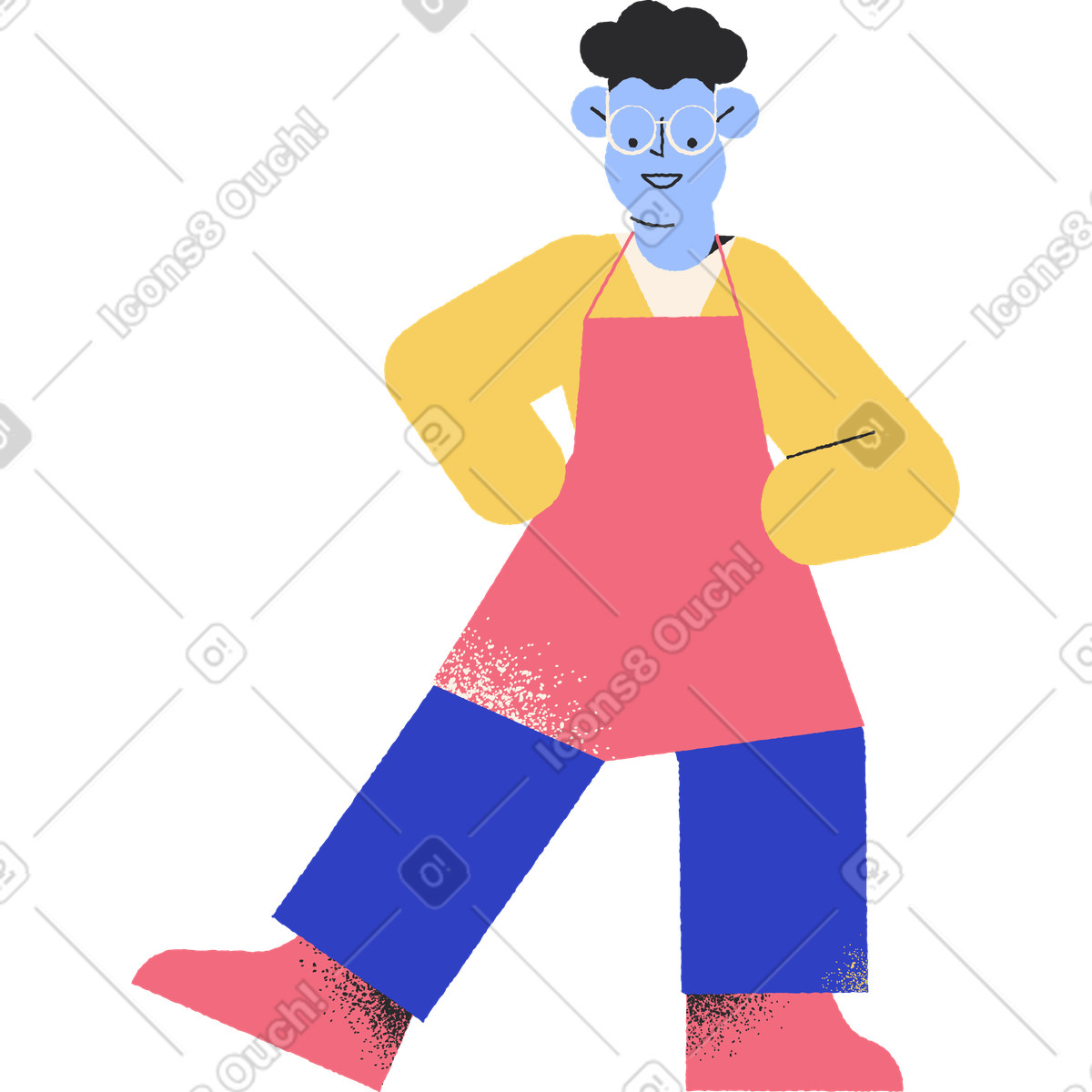 Ilustração de Oleiro em no estilo Pablo para baixar em PNG, SVG