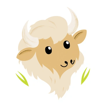 A bison head prominently displayed in the center of the image. The bison's fur is depicted in soft, blended shades of brown and cream. The eyes are dark and expressive, capturing a sense of strength and tranquility. The horns are large and curved, showcasing a textured appearance. Surrounding the bison head, there are hints of grass and a subtle earthy background that complements the colors of the bison.