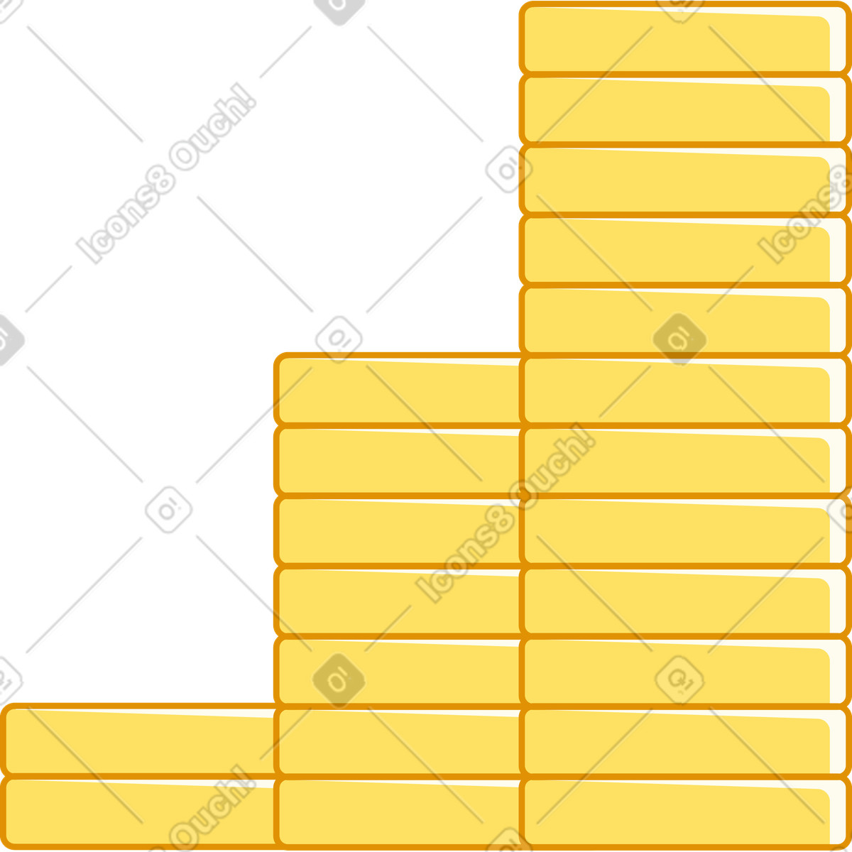 Ilustração de Pilha moedas em no estilo Rainbow para baixar em PNG, SVG