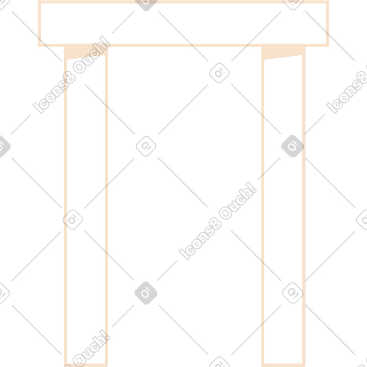 Illustration Chaise à deux pieds dans le style Folks télécharger aux formats PNG, SVG