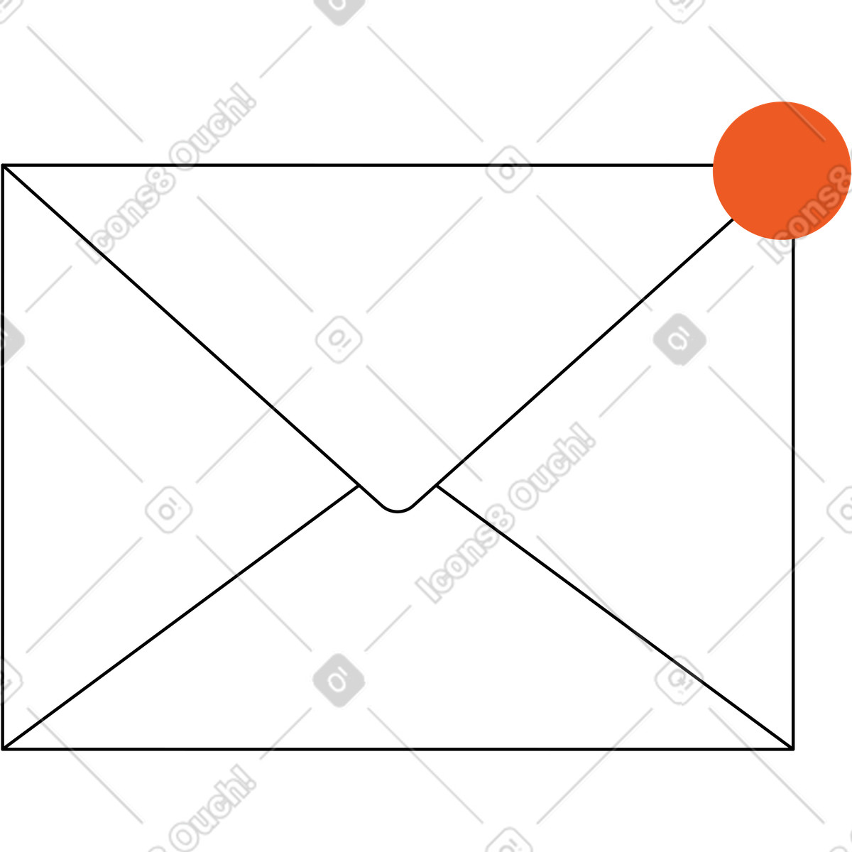 Tiny 스타일의 알림 봉투 일러스트레이션 PNG, SVG 다운로드