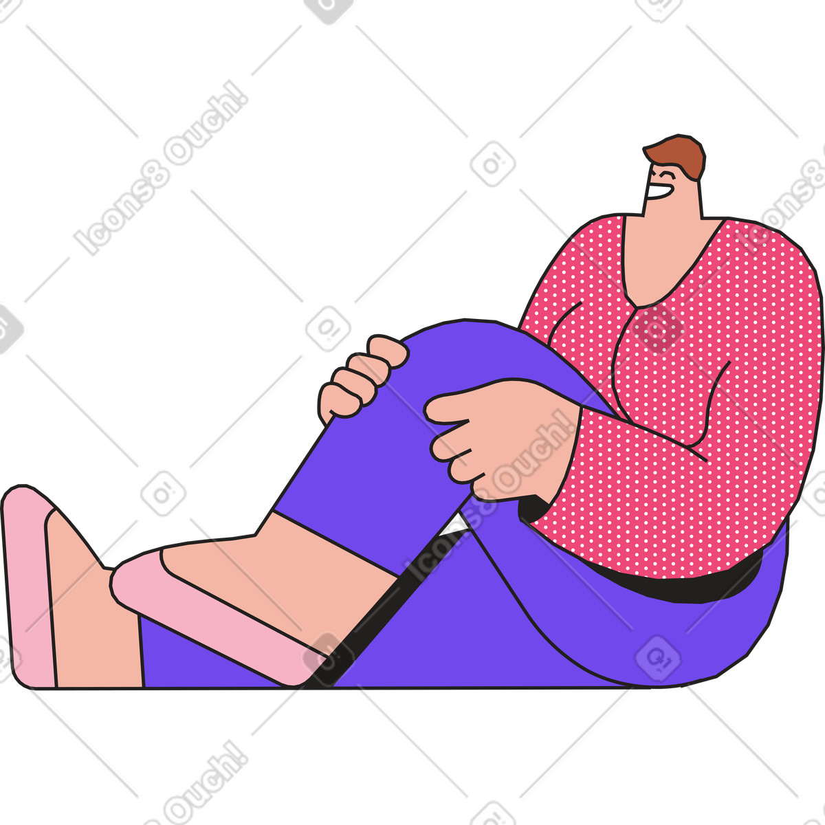 Ilustración Mujer sentada en estilo Dazzle a descargar en PNG y SVG
