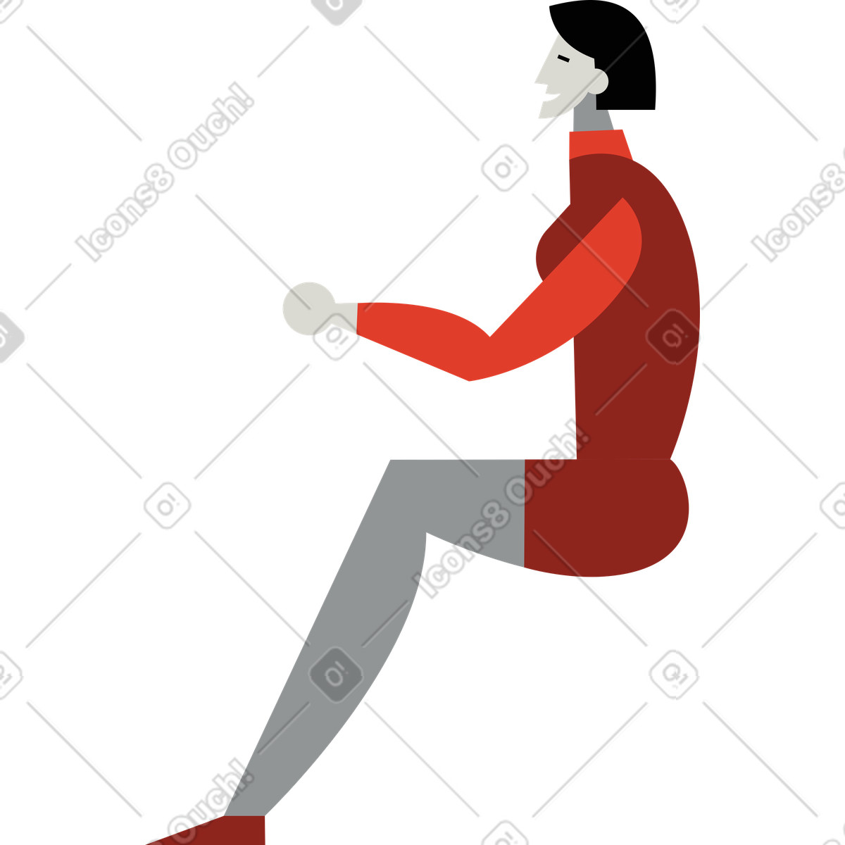 Ilustración Mujer en estilo Burgundy a descargar en PNG y SVG