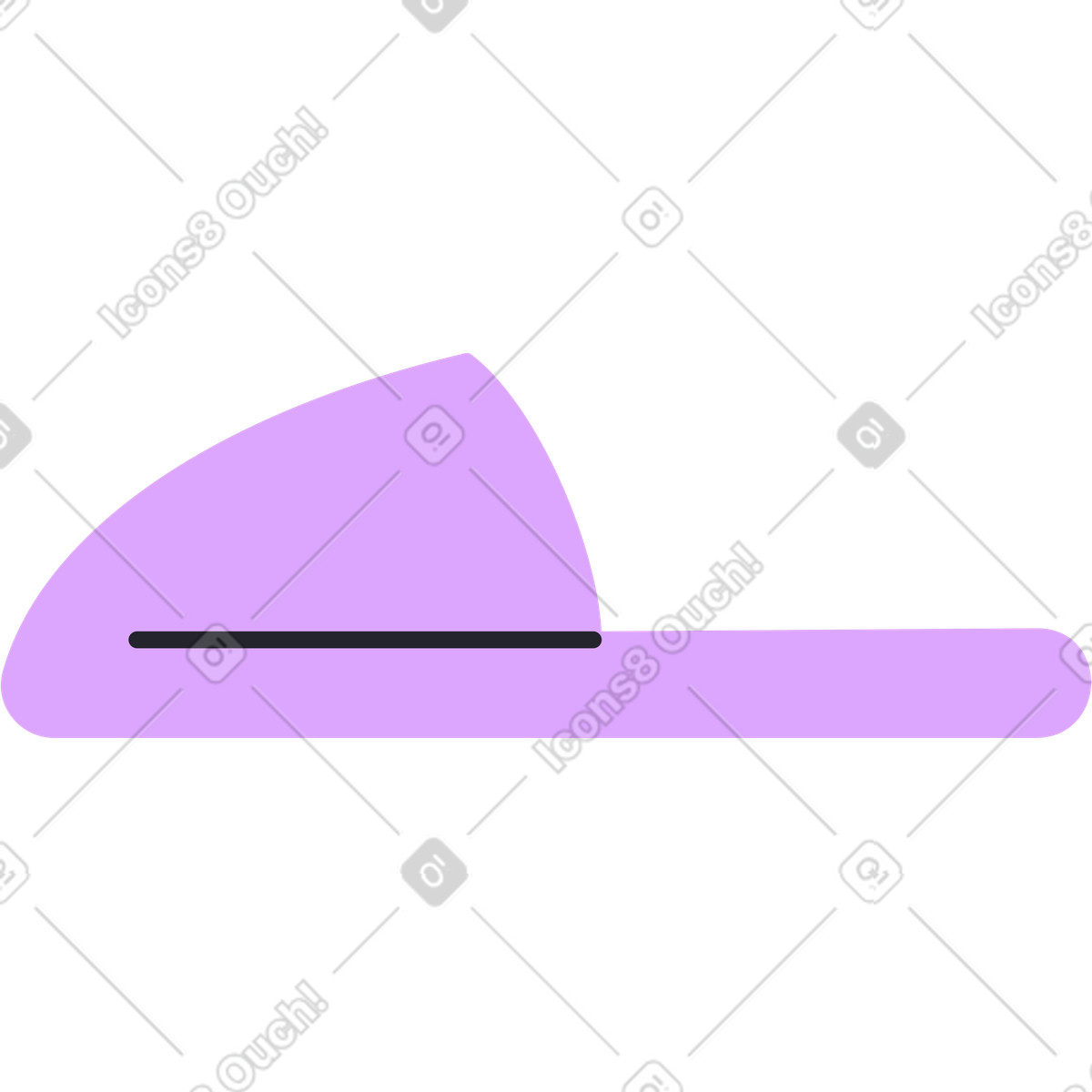 Pantofola viola illustrazione in stile Grapy scarica in PNG, SVG