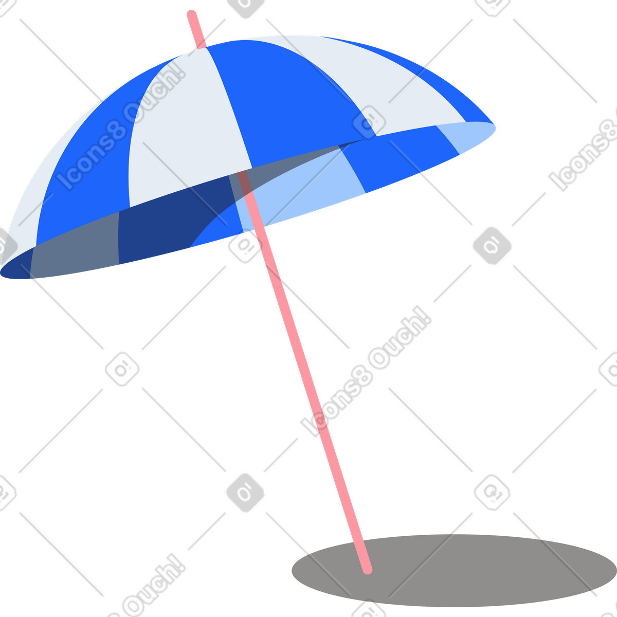 Иллюстрация Пляжный зонтик в PNG и SVG