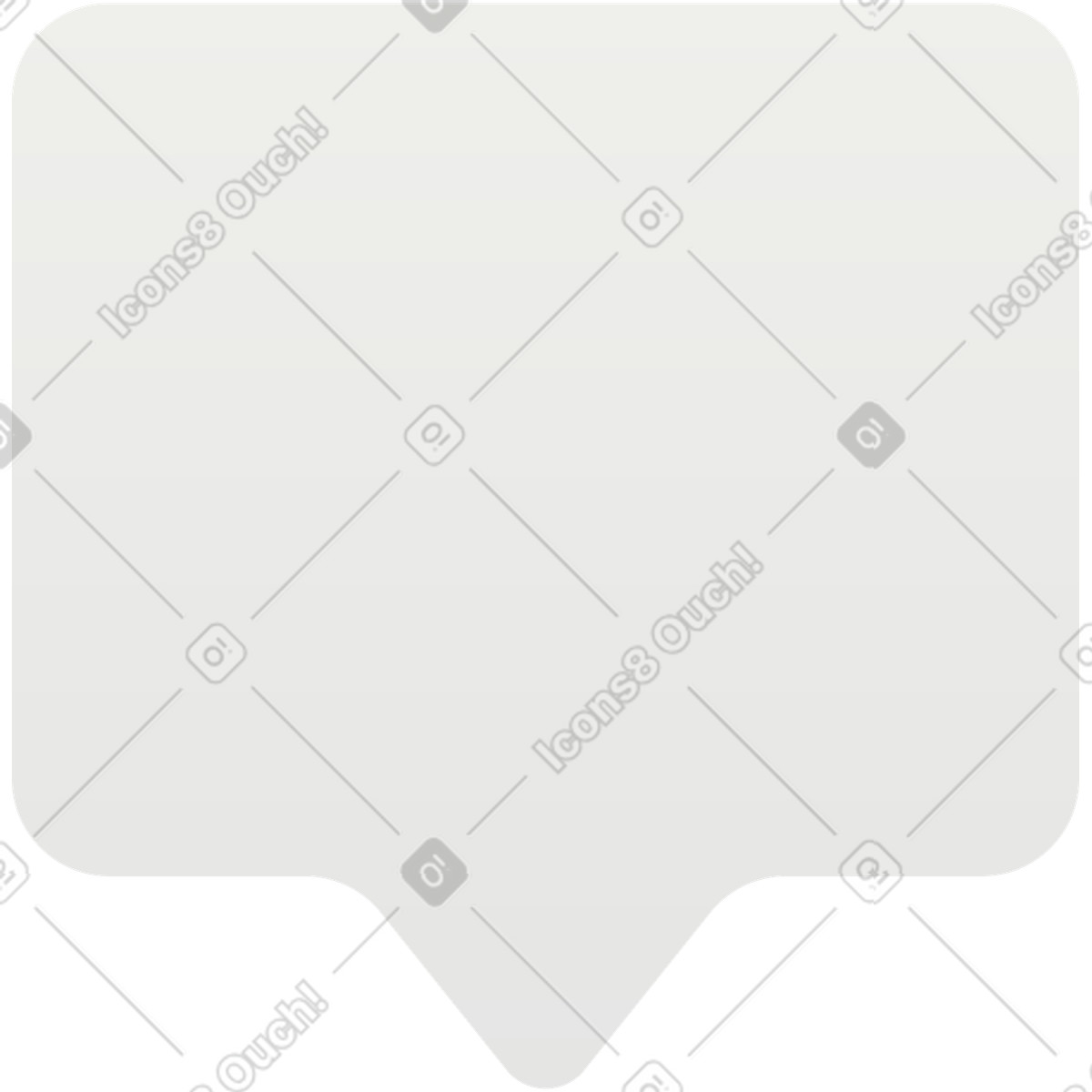 Blank chat box with downward pointed tail-Illustration im Hugo-Stil als Download in PNG, SVG