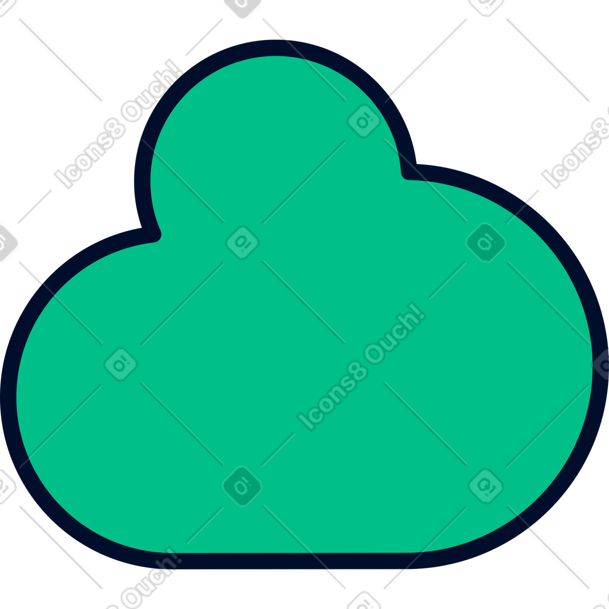 Ilustración Arbusto en estilo Teal a descargar en PNG y SVG