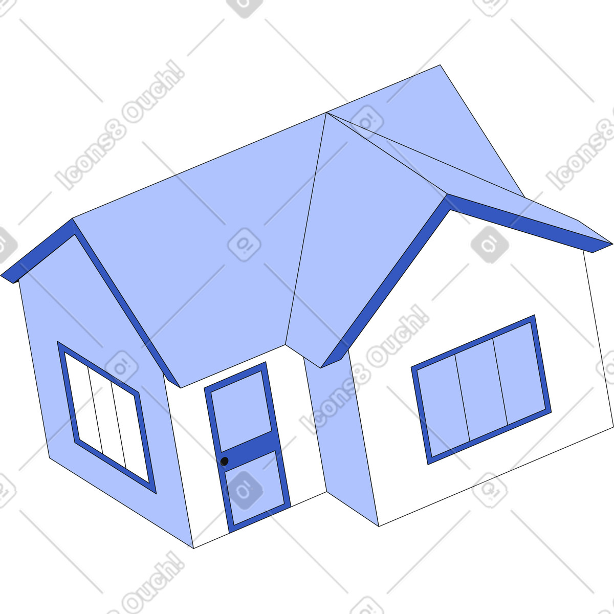下载 Techny 风格的 房子 插画，支持 PNG、SVG 格式