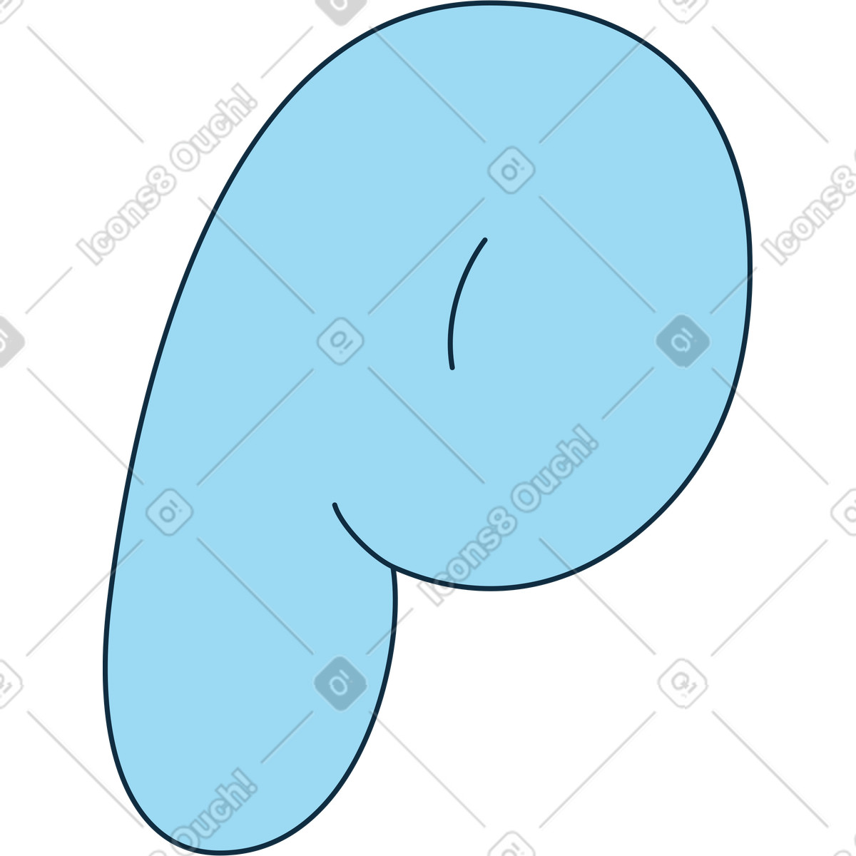 Letter p illustration in PNG, SVG