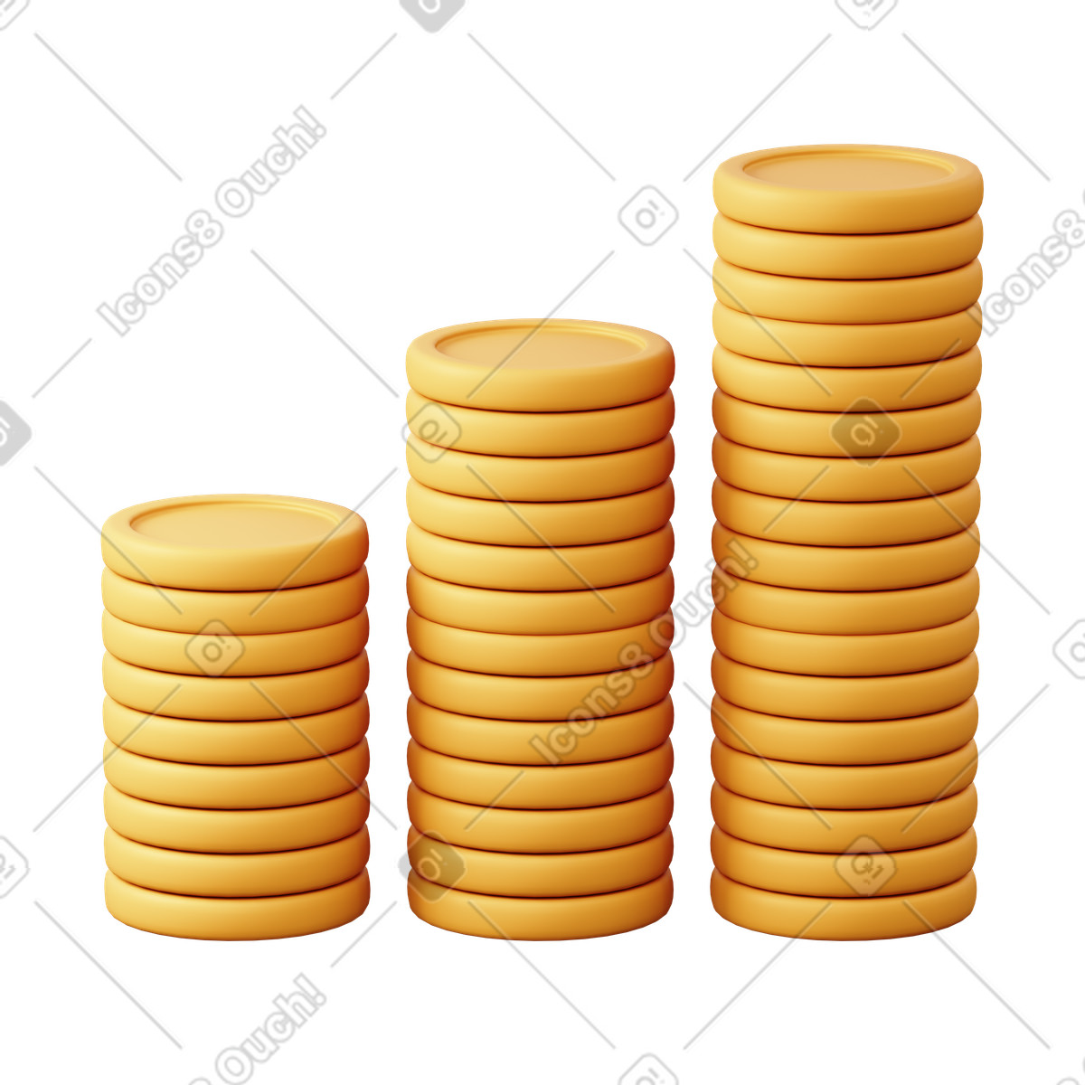Performance di vendita illustrazione in stile 3D Sugary scarica in PNG, SVG