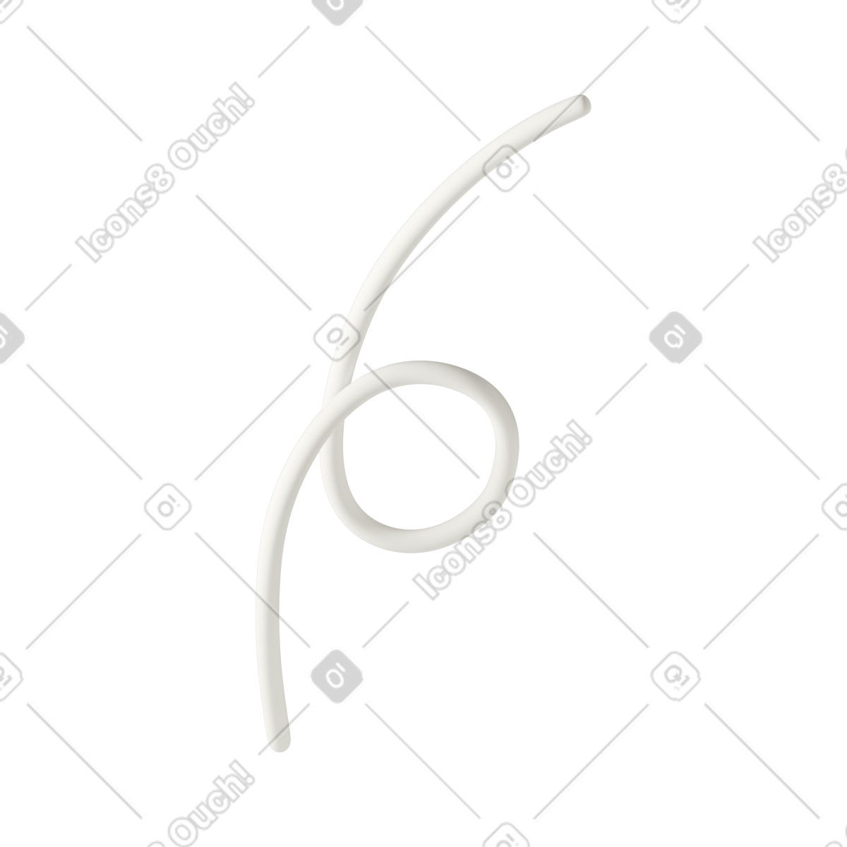Ilustração de Squiggly line em no estilo 3D Casual life para baixar em PNG, SVG