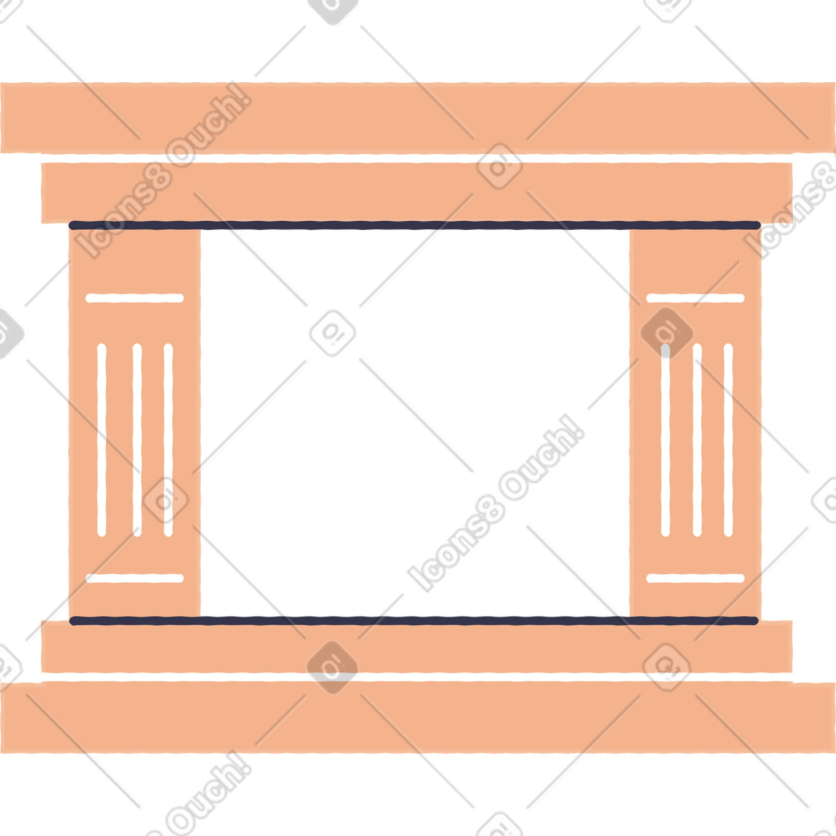 下载 Stripy 风格的 壁炉 插画，支持 PNG、SVG 格式