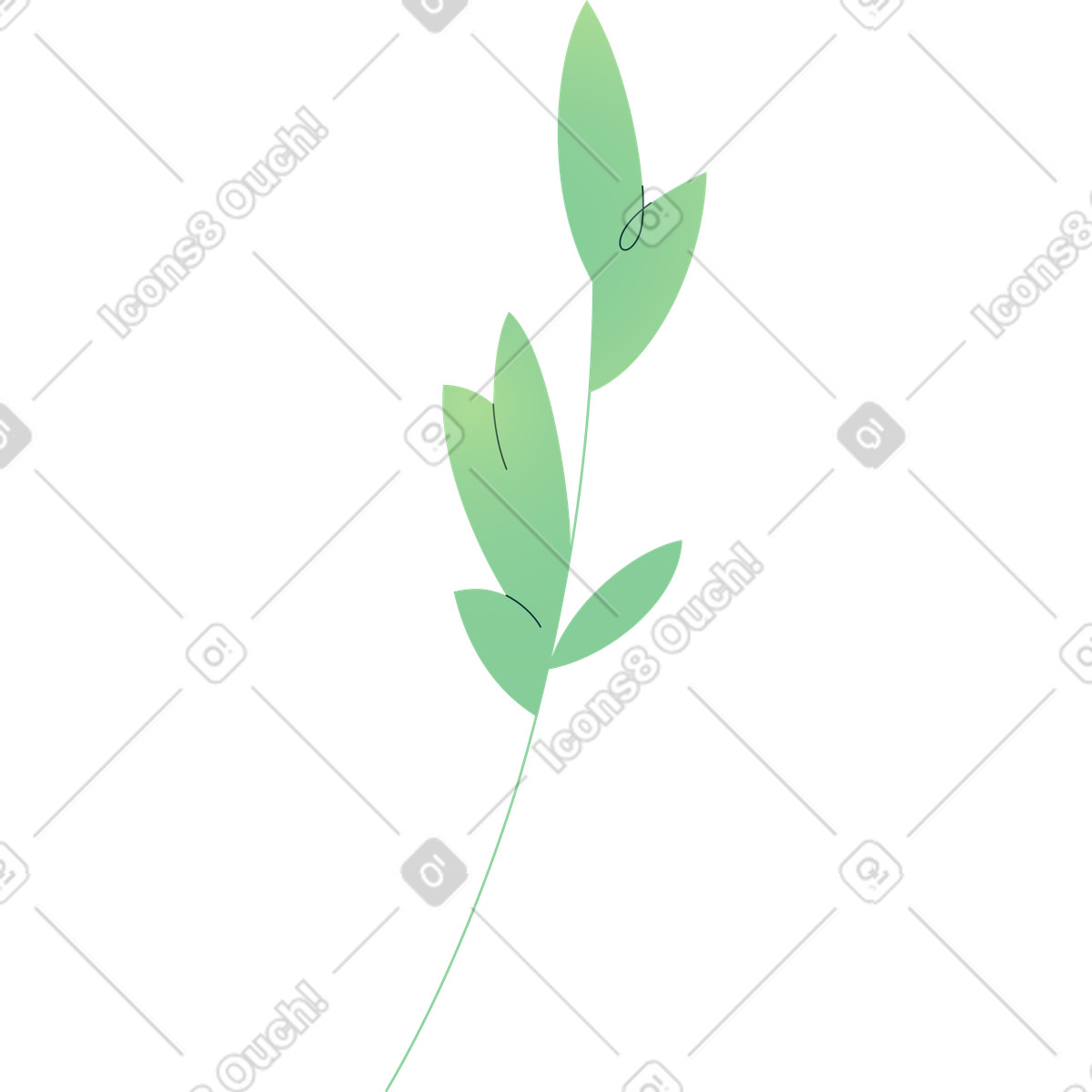 Illustration Branche dans le style Florid à télécharger aux formats PNG, SVG