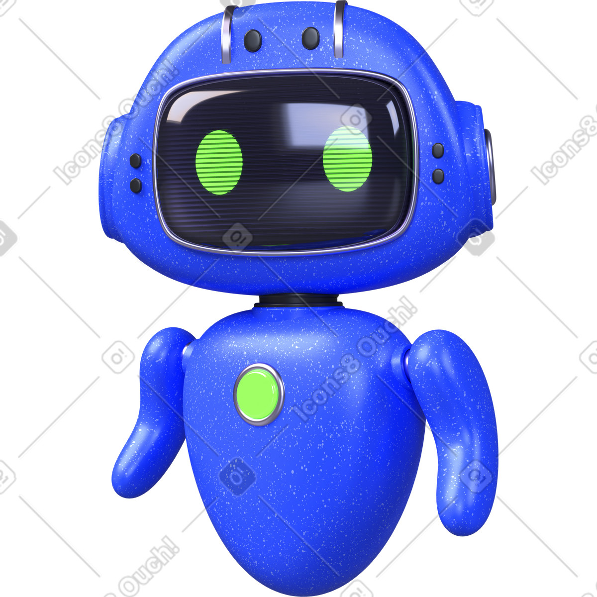 Ai chatbot character, virtual assistant bot, friendly robot icon illustration in PNG, SVG
