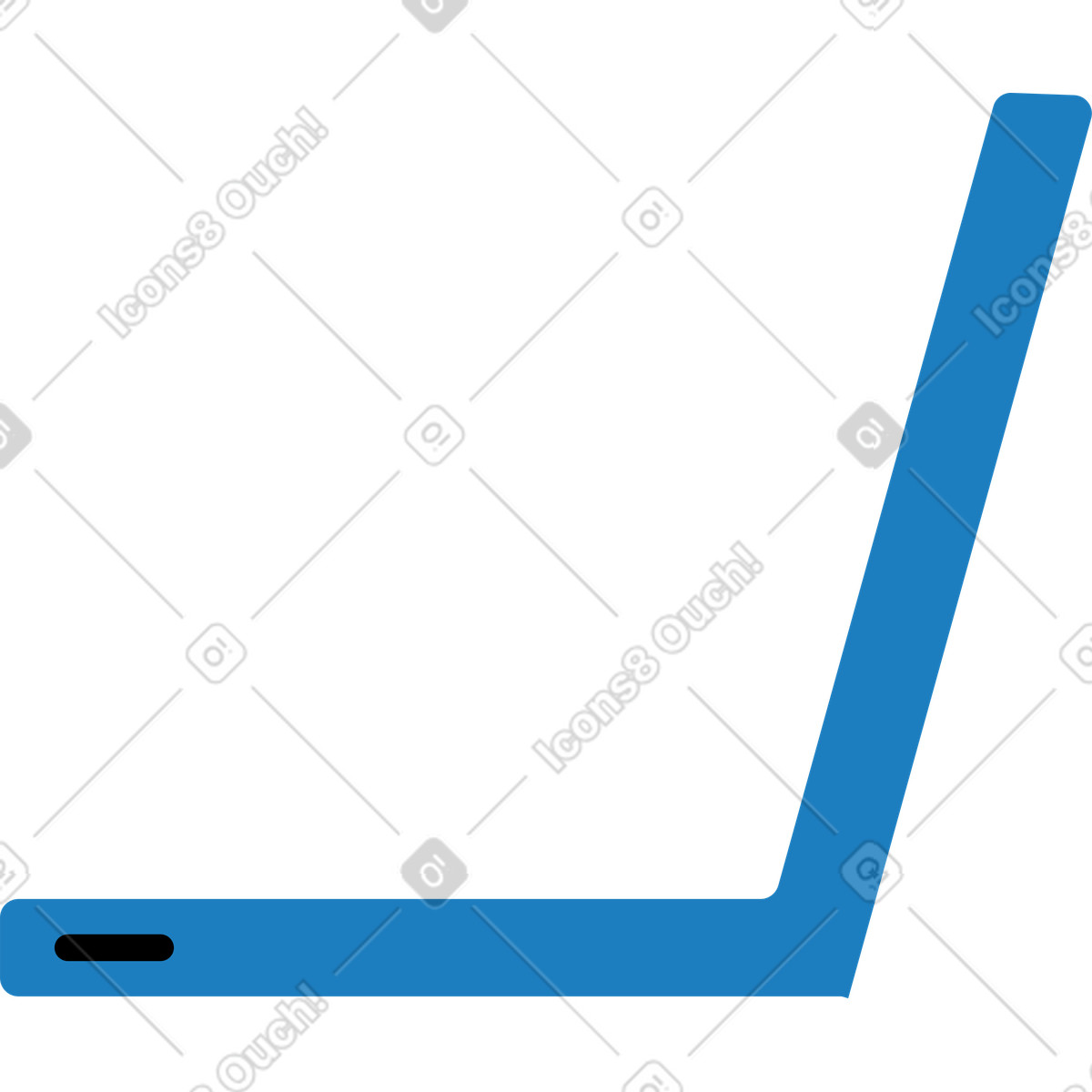 Иллюстрация Синий открытый ноутбук в PNG и SVG