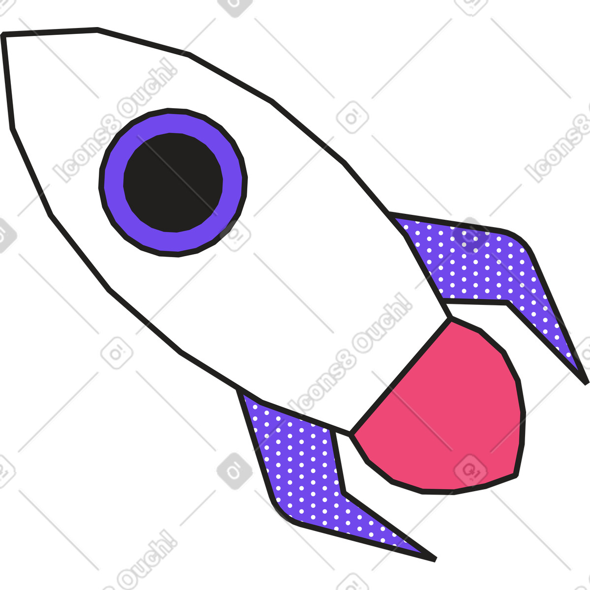 下载 Dazzle 风格的 火箭 插画，支持 PNG、SVG 格式
