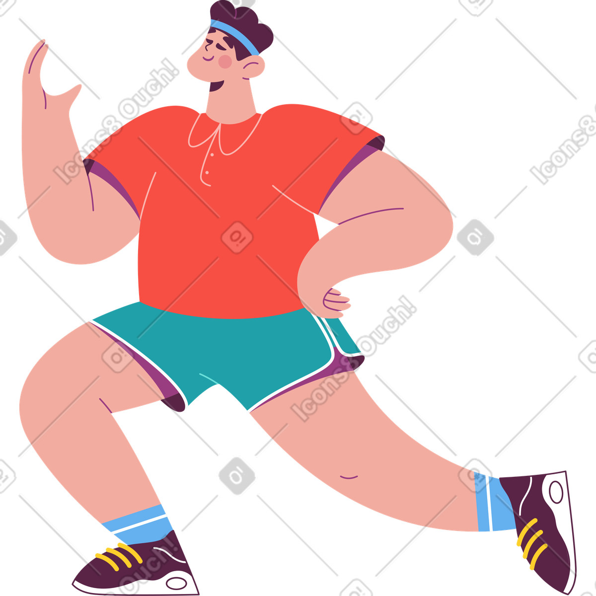 Sportivo illustrazione in stile Sammy scarica in PNG, SVG