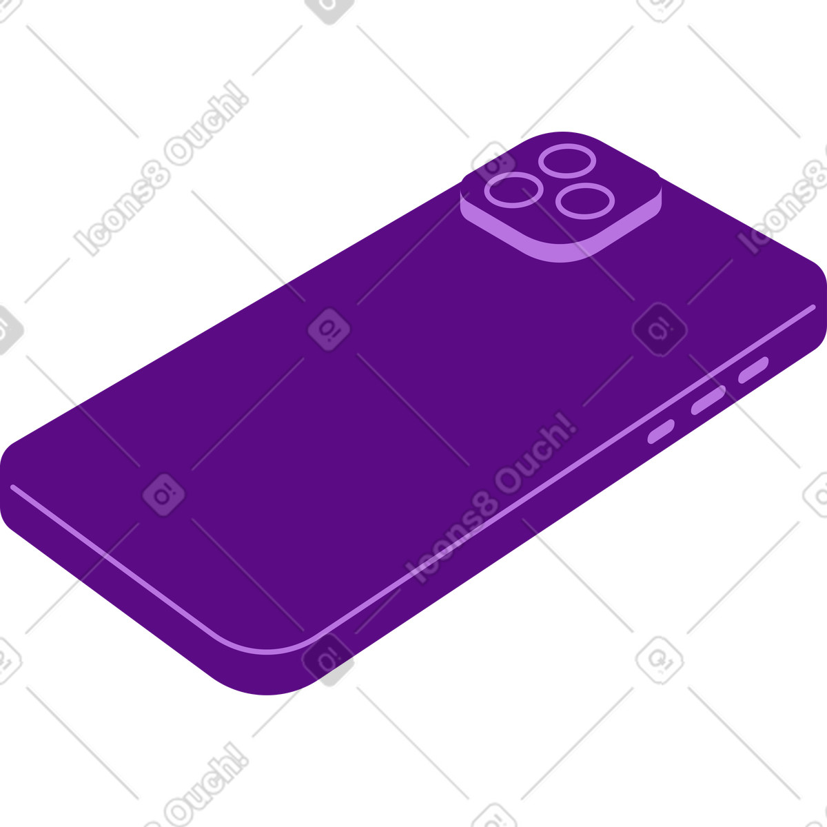 Smartphone illustration featuring sleek design in clipart for various projects in SVG and PNG