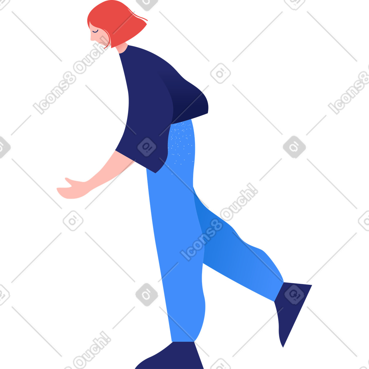 Clip スタイルの Woman のイラストをPNG、SVG形式でダウンロード