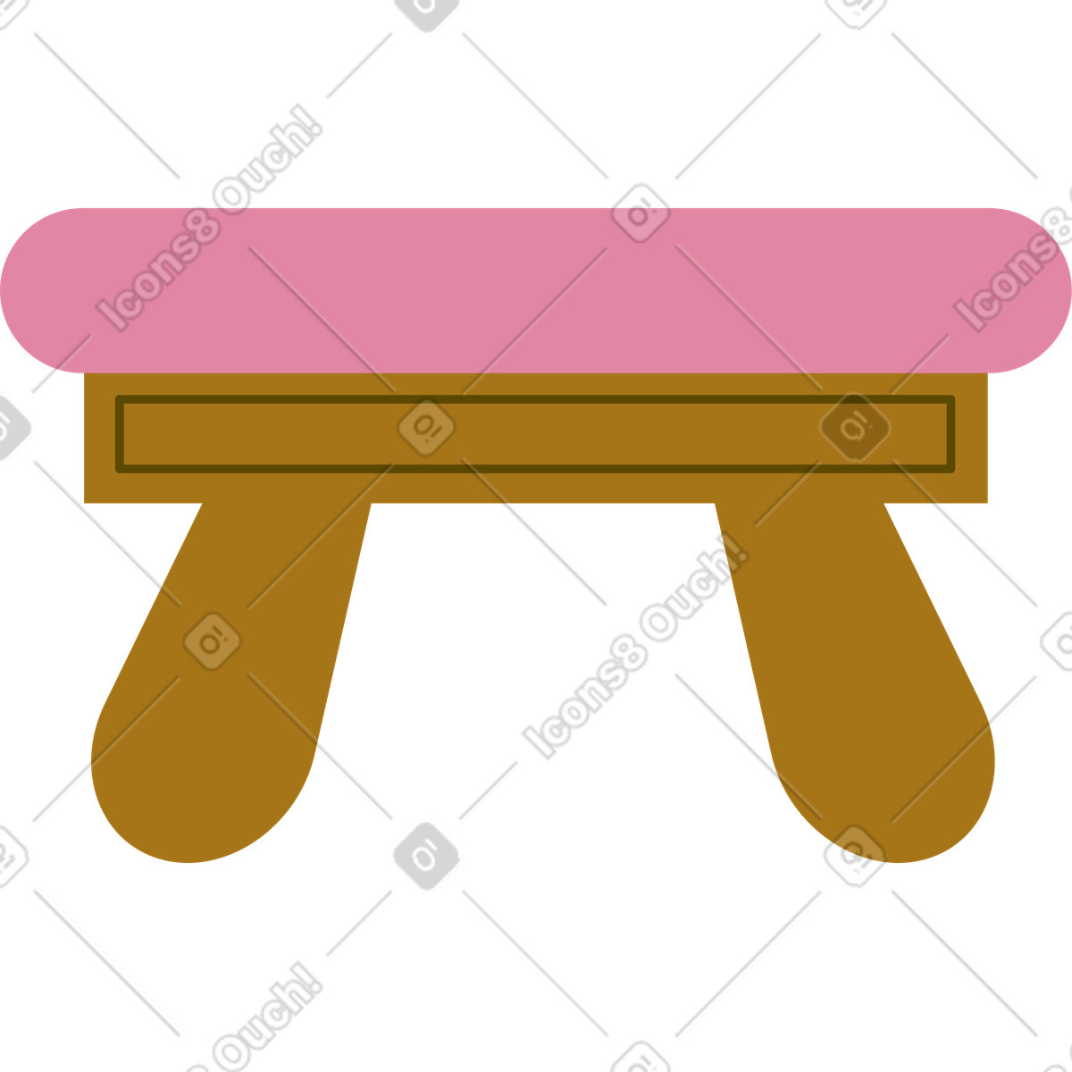 下载 Woof 风格的 粉红色的小椅子 插画，支持 PNG、SVG 格式
