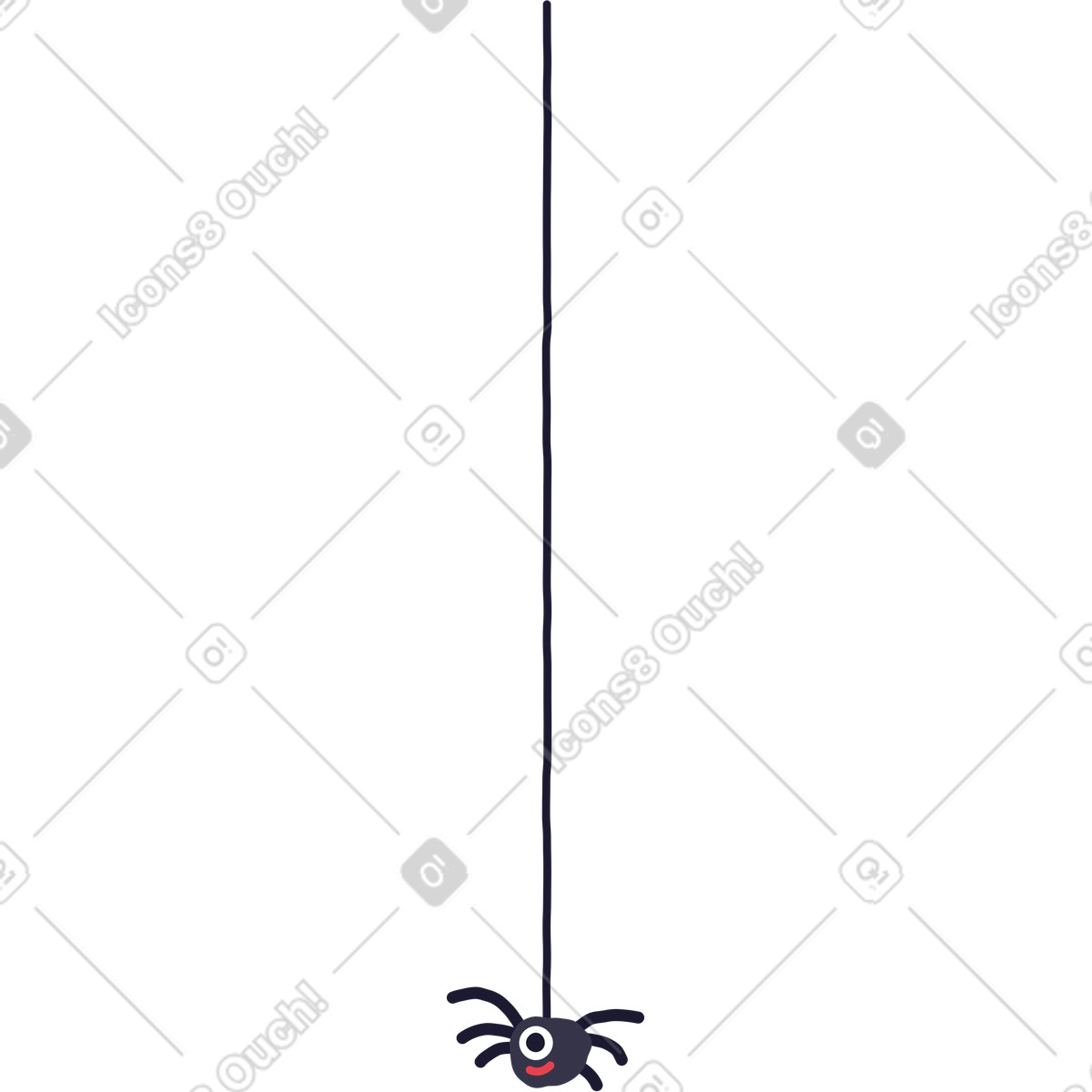 Stripy 스타일의 거미 일러스트레이션 PNG, SVG 다운로드