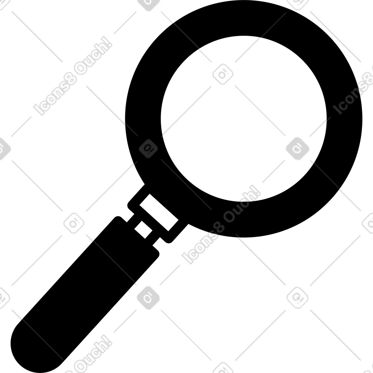 Ilustração de Magnifying glass search symbol minimal simple silhouette isolated shape em no estilo Notion Line Art para baixar em PNG, SVG