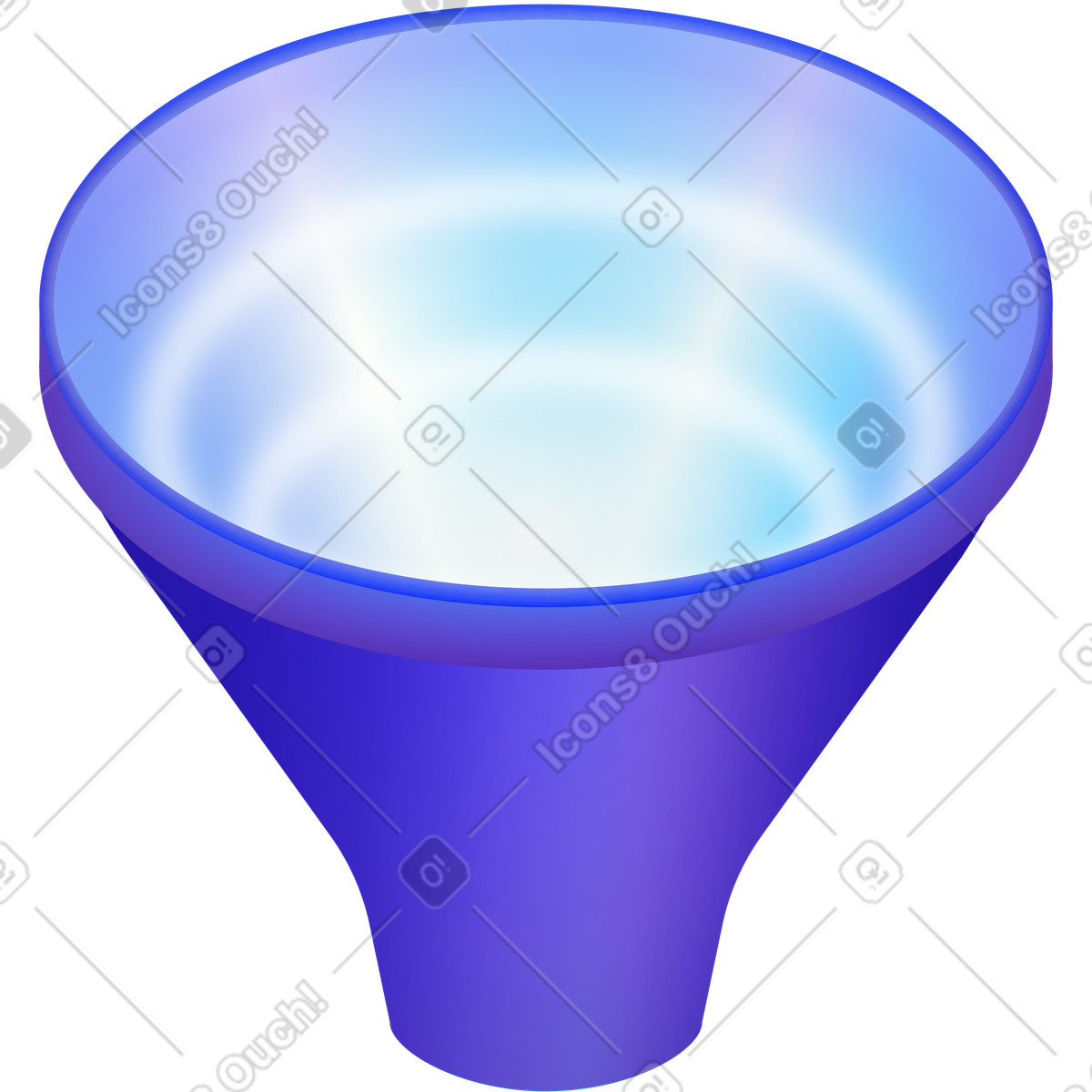 Ilustración Embudo en estilo Hi-tech a descargar en PNG y SVG
