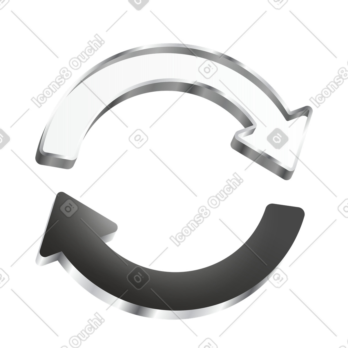 Circular arrows, Transaction and exchange illustration in Token style download in PNG, SVG