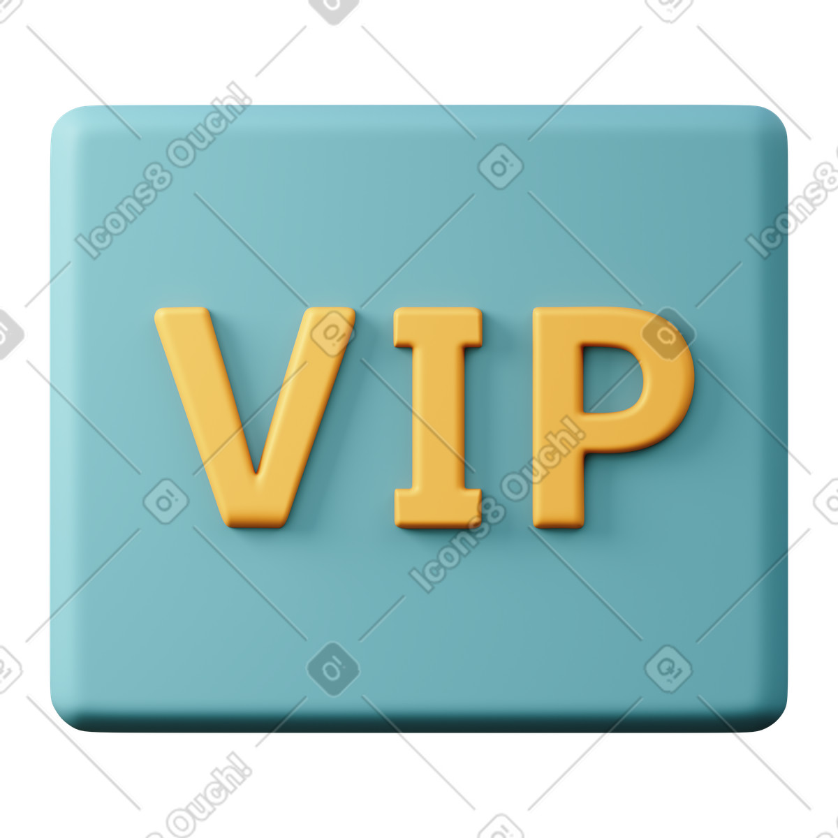 Vip illustrazione in stile 3D Sugary scarica in PNG, SVG
