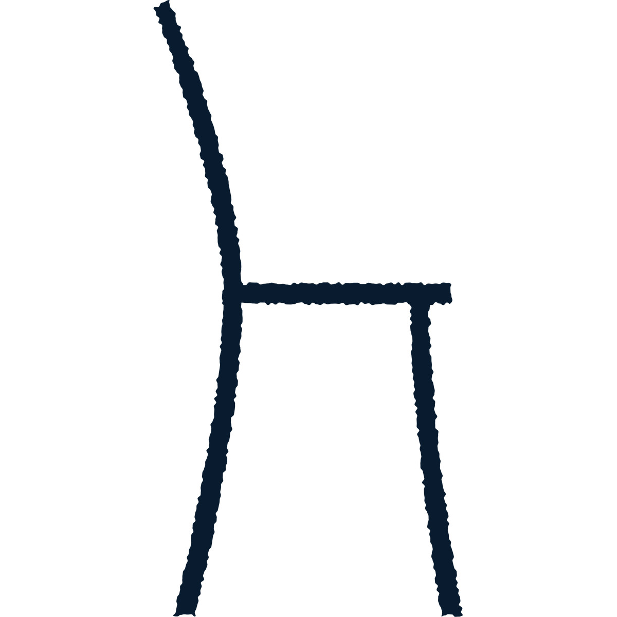 Minimalist chair side view with thin dark frame-Illustration im Cherry-Stil als Download in PNG, SVG