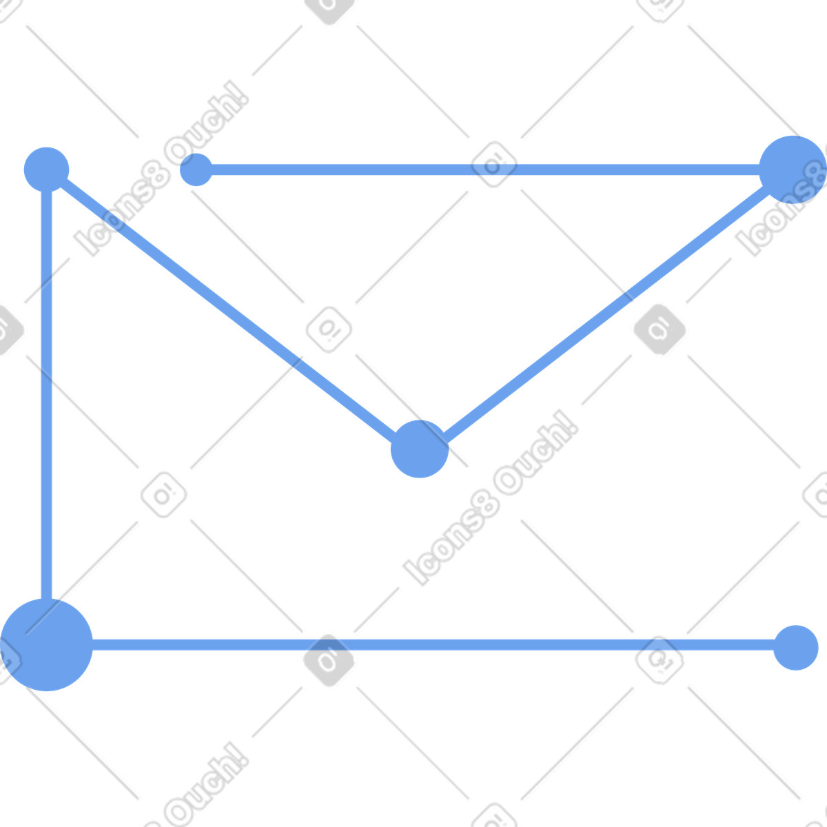 Ilustración Mail with blue line en estilo Space a descargar en PNG y SVG