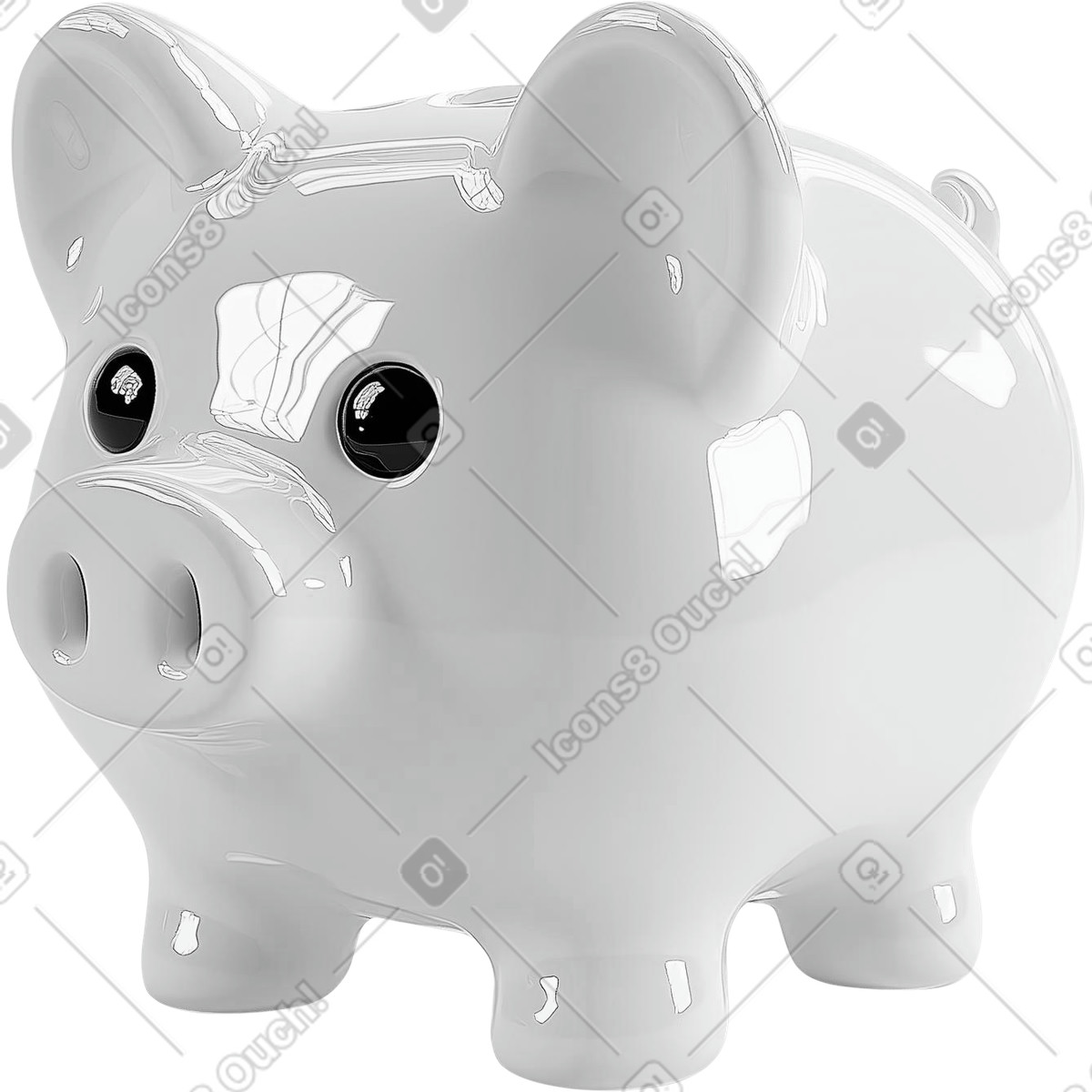 Ilustração de Cofrinho porcelana esmaltada em no estilo Experimental para baixar em PNG, SVG