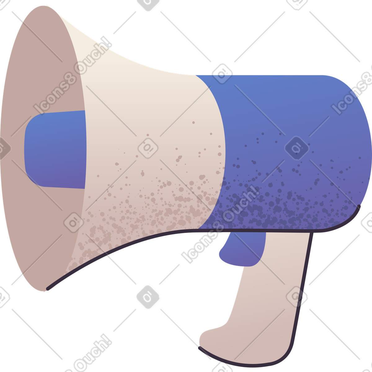 Ilustración Megáfono en estilo Pale a descargar en PNG y SVG