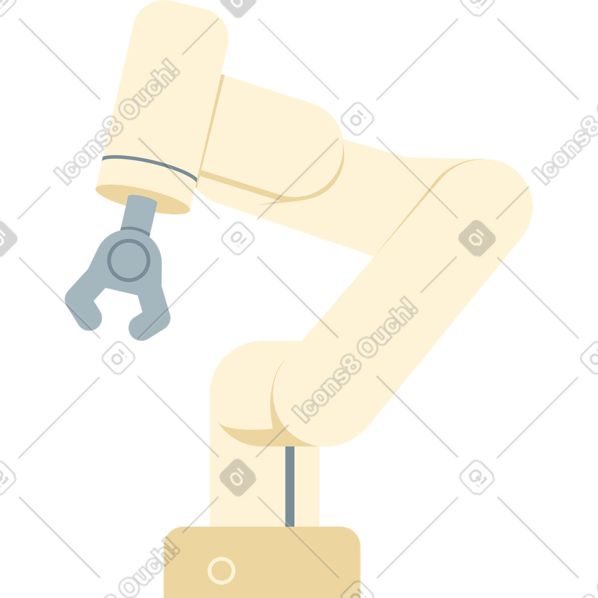 Robotic arm illustration in Catchy style download in PNG, SVG