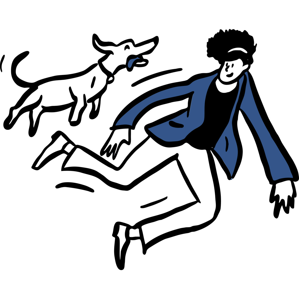 Open Doodles スタイルの 犬のジャンプ のイラストをPNG、SVG形式でダウンロード