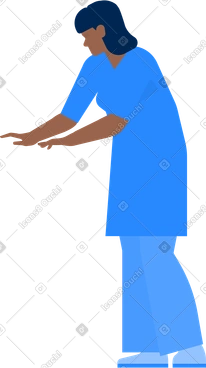 바지와 목욕 가운을 입은 여성 안마사 PNG, SVG
