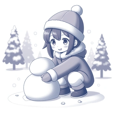 Kawaii cute girl drawing