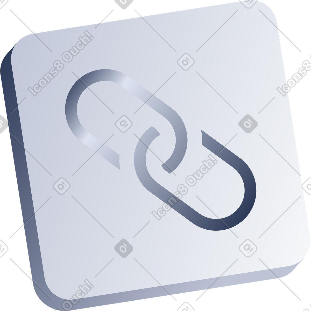 Ilustração de Ícone link em no estilo Lucent para baixar em PNG, SVG