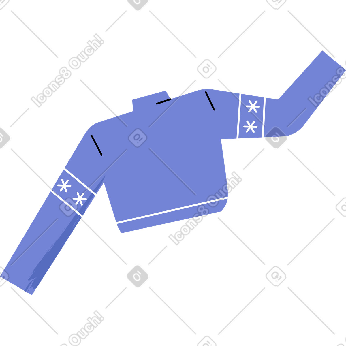 Ilustração de Suéter em no estilo Juicy para baixar em PNG, SVG