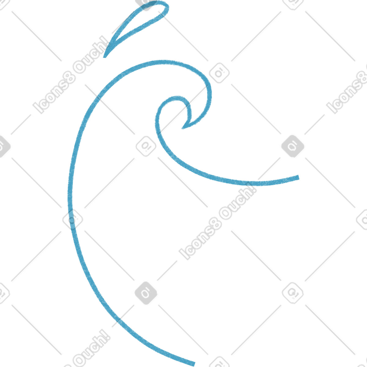 Ilustração de Blue wave em no estilo Tutti para baixar em PNG, SVG